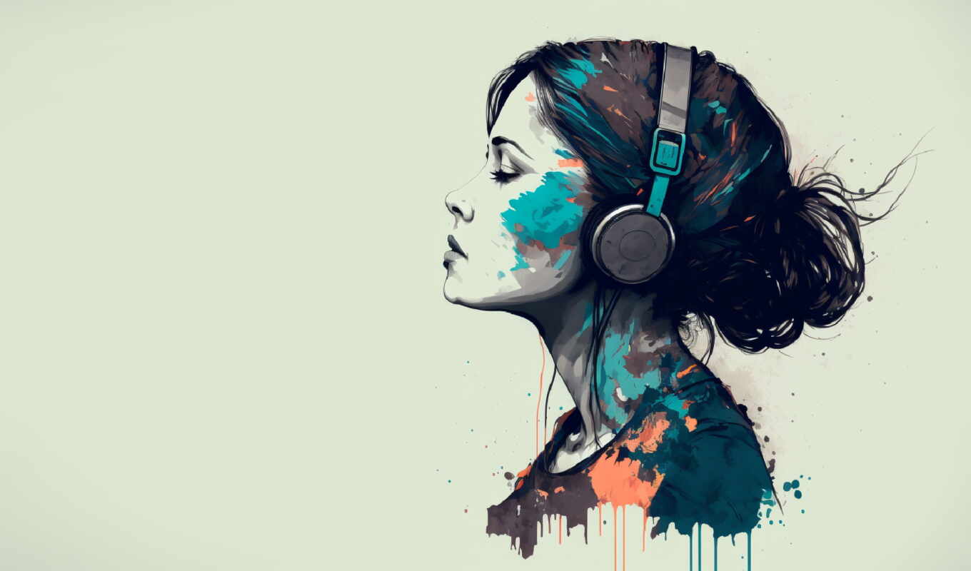 art, headphones, music
