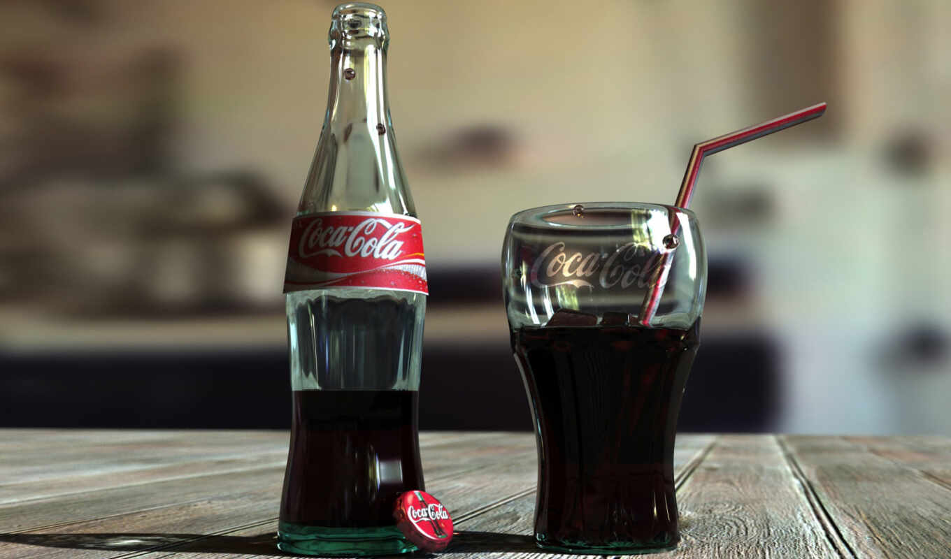 coca, cola, бутылка