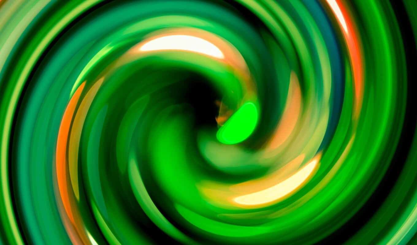 telephone, a computer, a laptop, abstraction, abstract, green, tablet, spiral, neon, rotation, spin