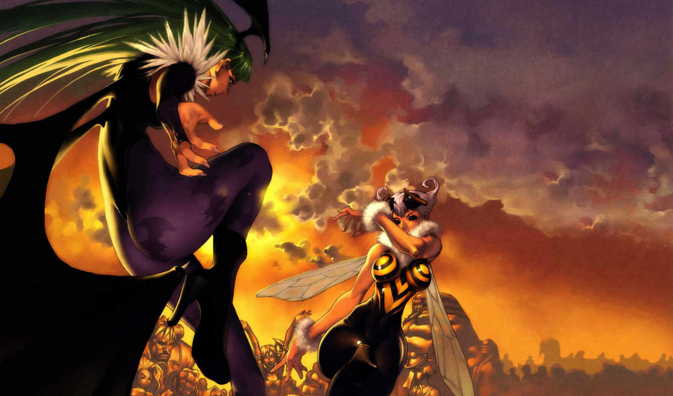 you, picture, anime, night, will, tapety, series, kim, warriors, who, capcom, darkstalkers, bee, morrigan, aensland, tae, hyung