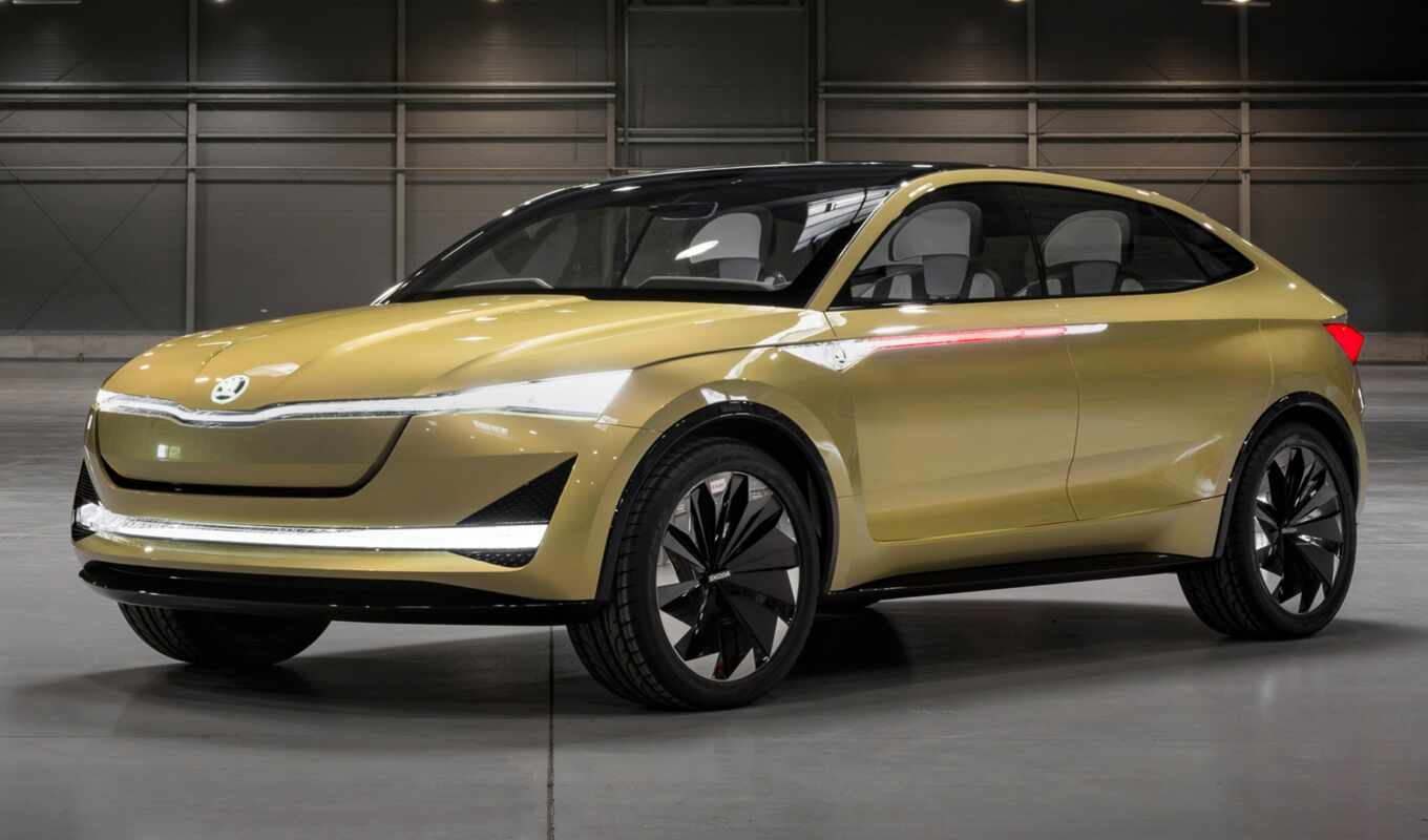 new, car, concept, vision, шкода