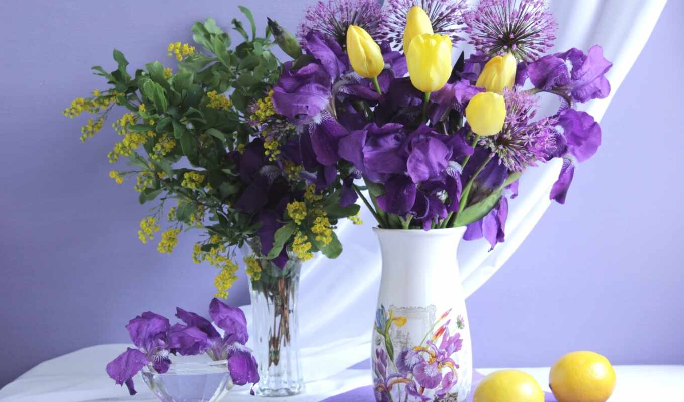 цветы, white, букет, тюльпан, букет