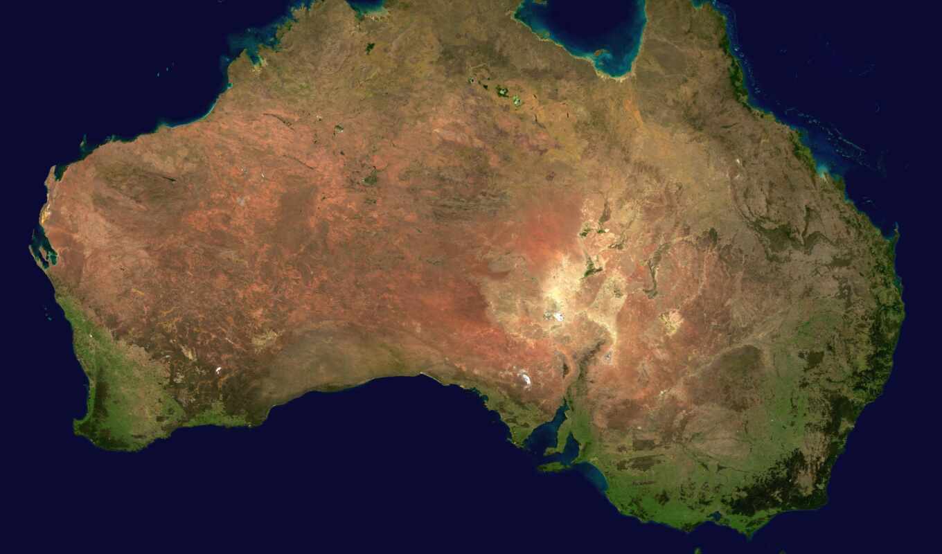 австралия, австралии, животных, карты, континент, спутника, опасных, северу