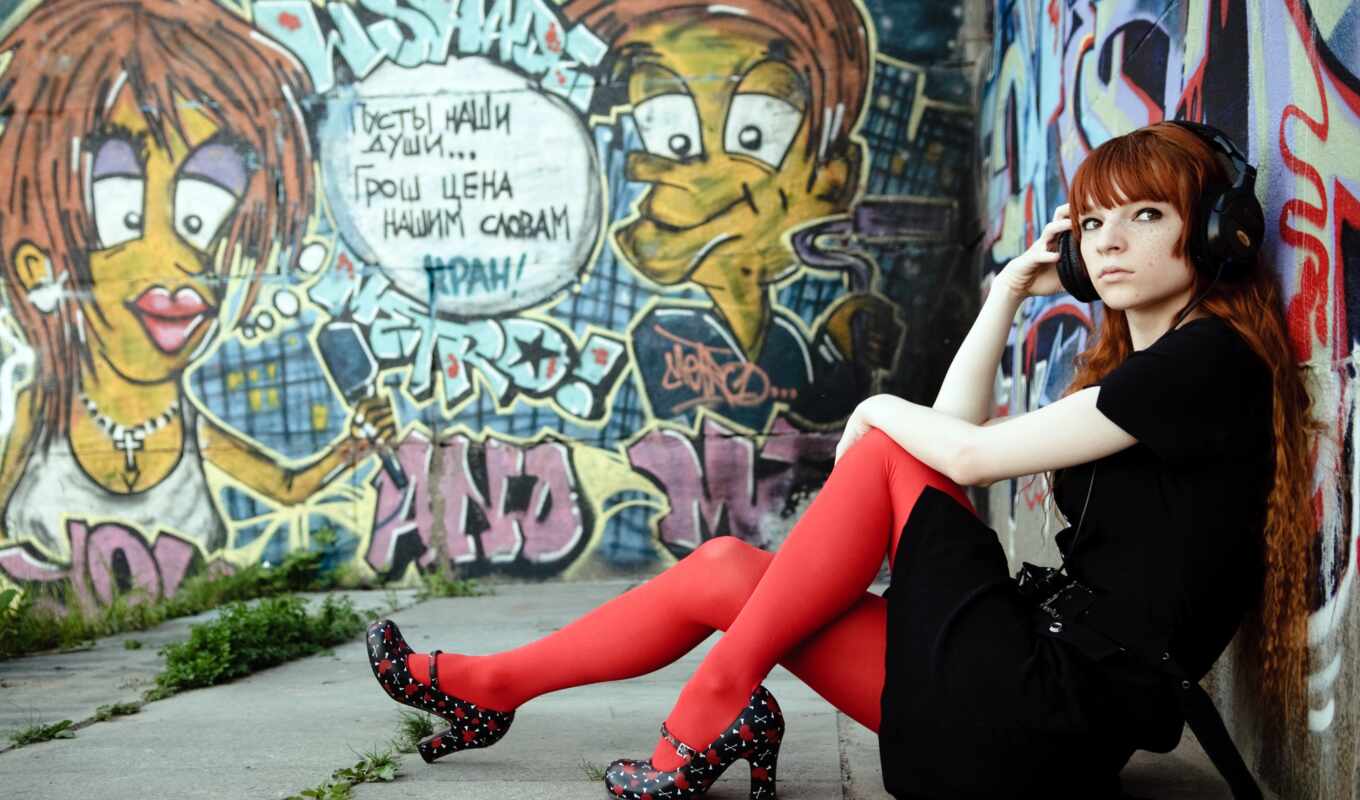 girl, graffiti