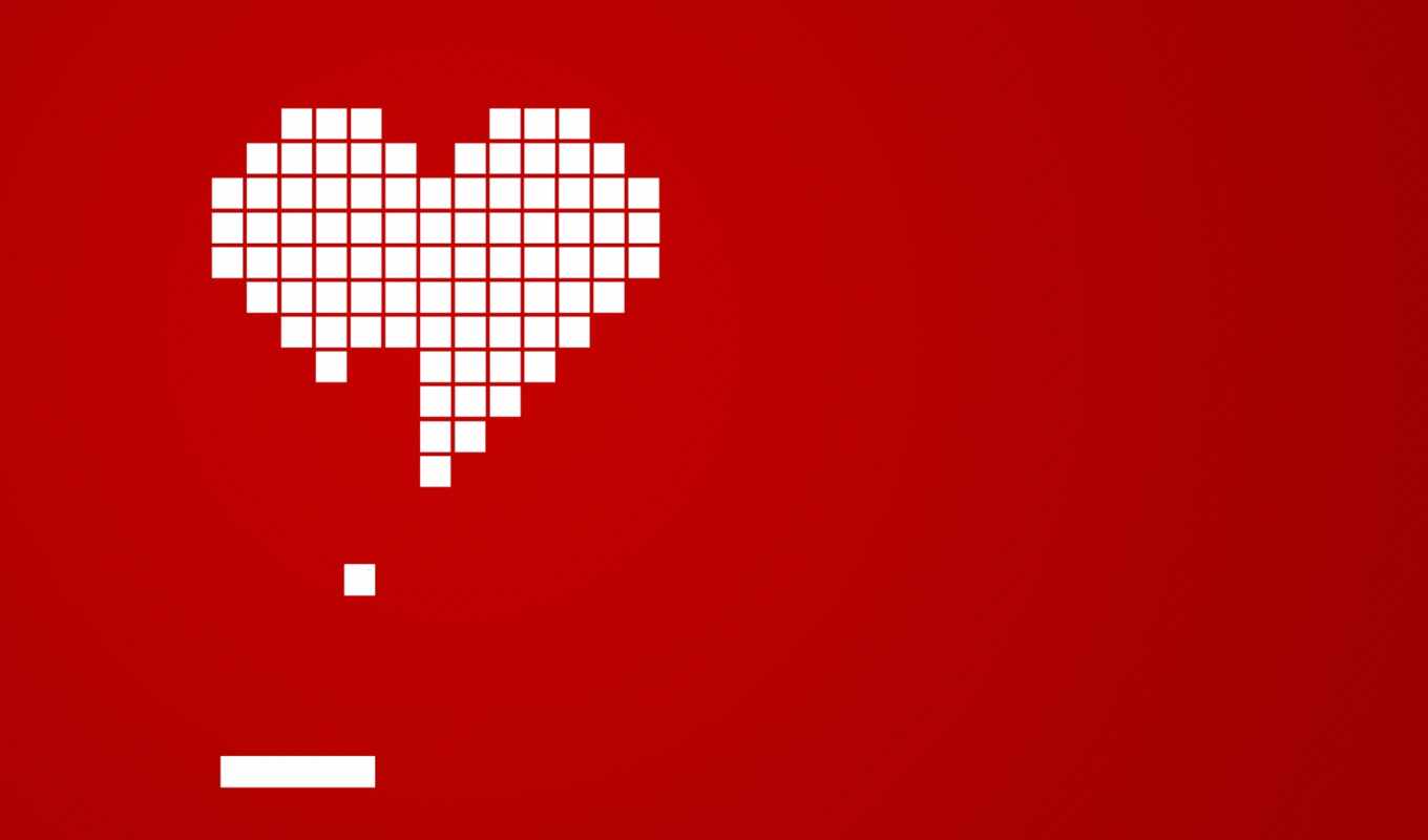 mobile, love, game, a computer, background, retro, red, heart, valentine, break, id