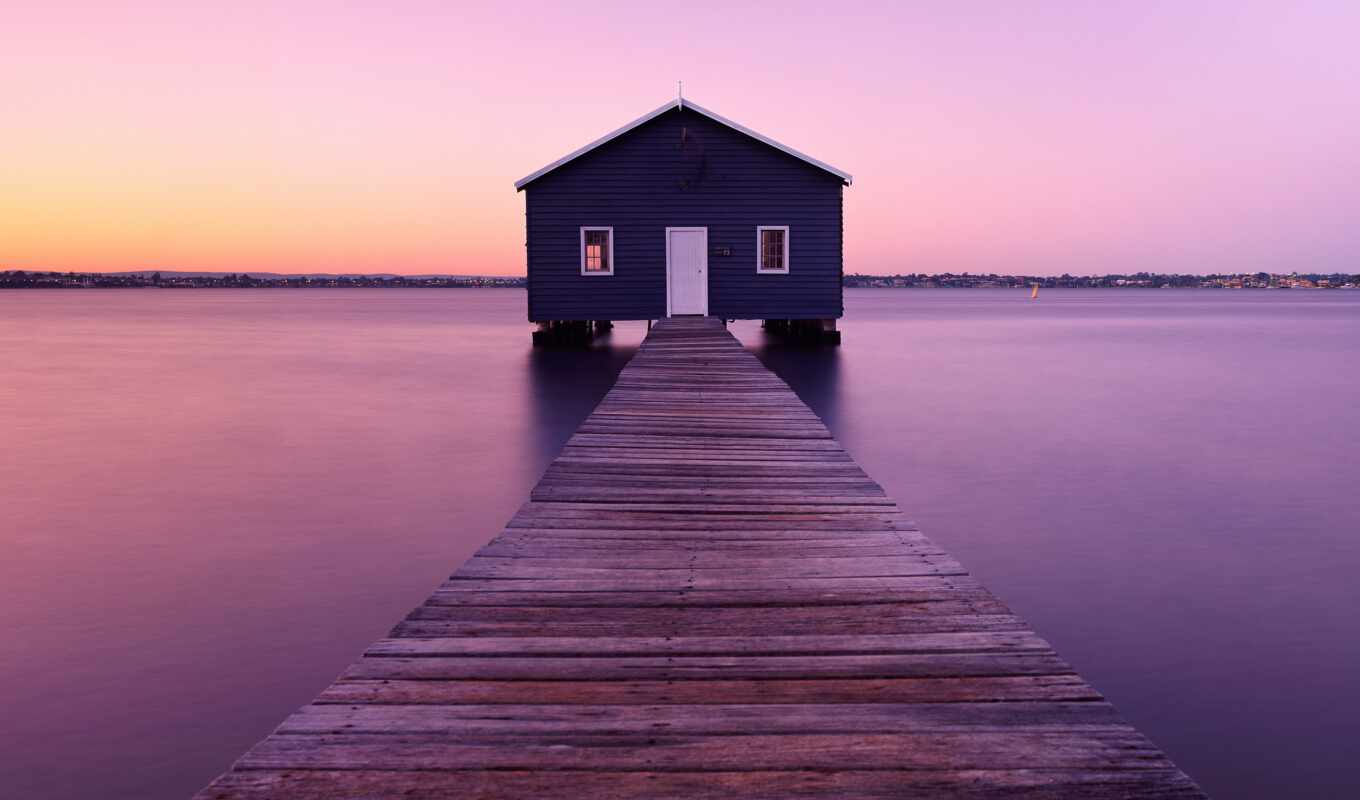 озеро, природа, blue, house, water, лодка, катер