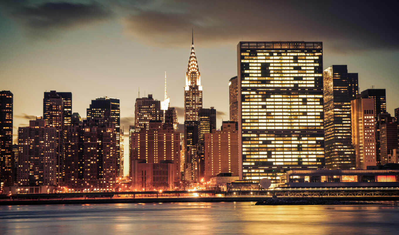 new, city, building, new, chrysler, york, skylines