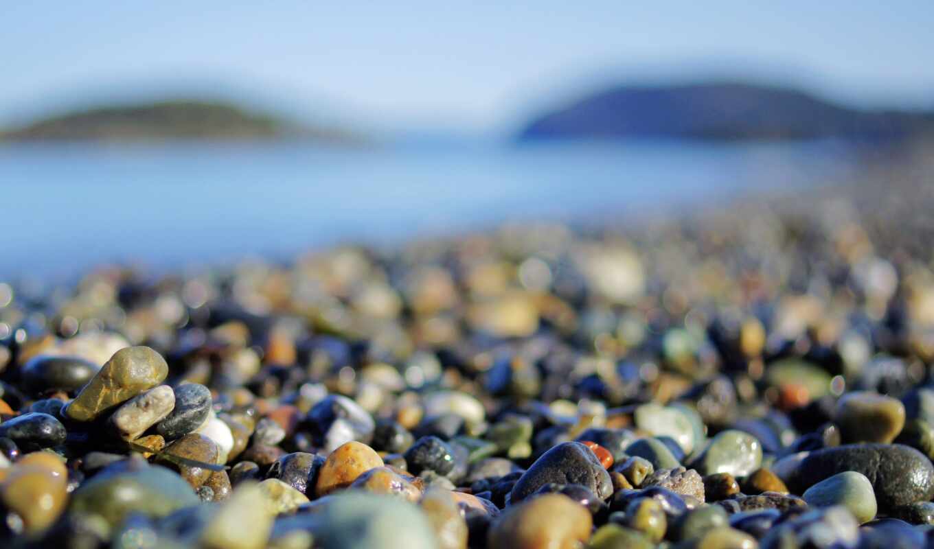 black, beach, sea, shore, coast, pebbles, different, marine, stones