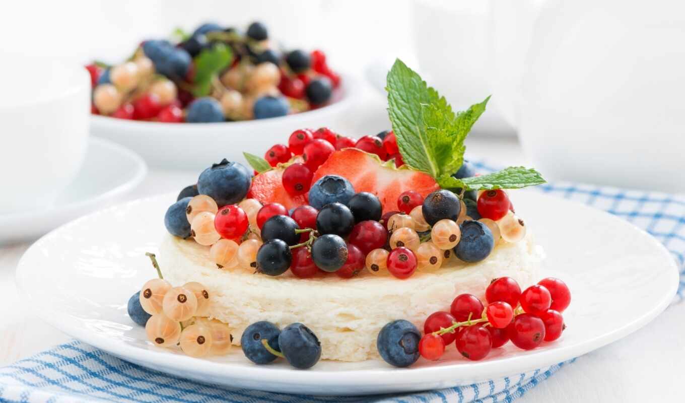 там, торт, berries, черника