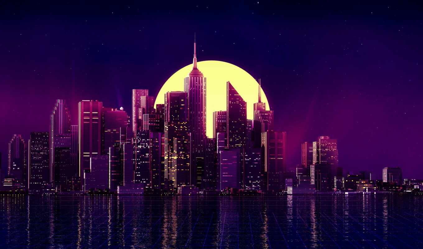purple, city