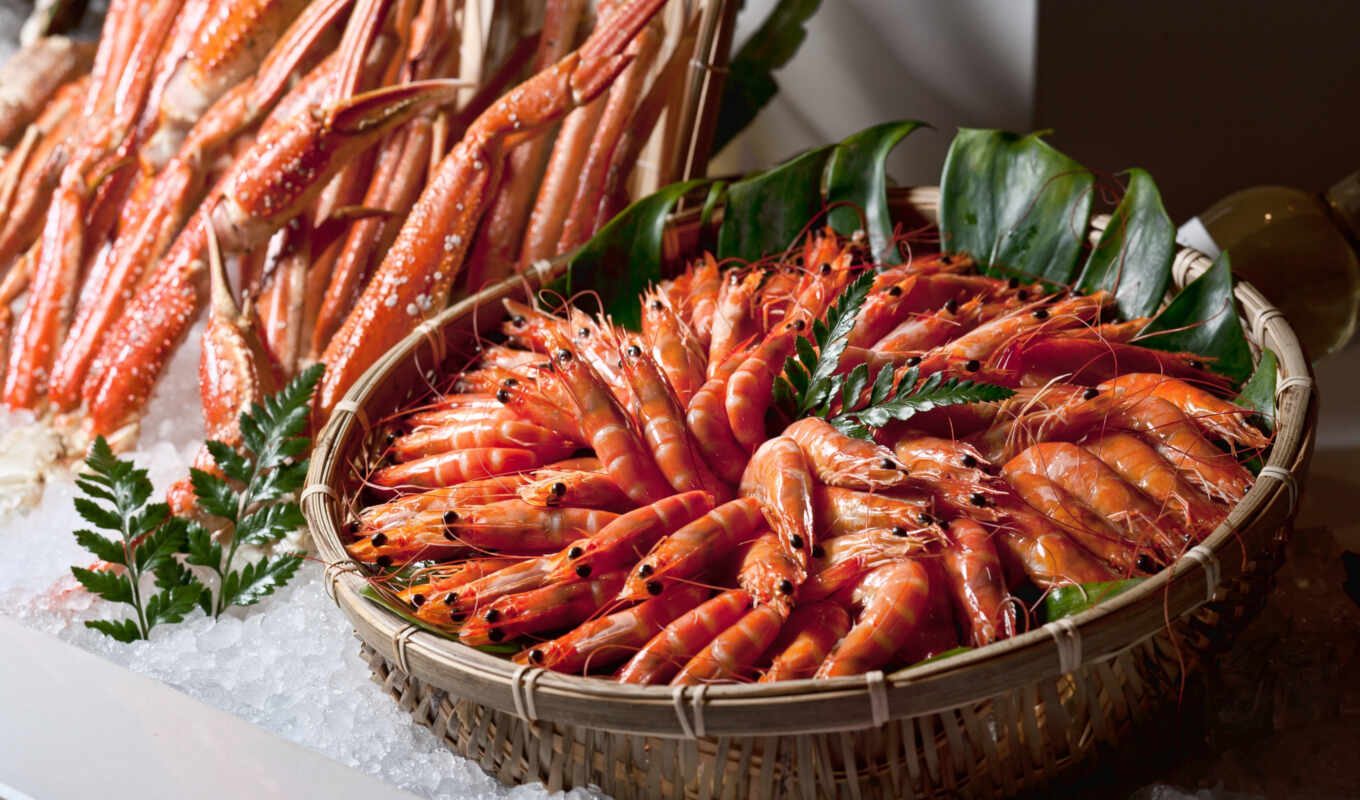 basket, crab, meal, fish, shrimp, moreprodukt