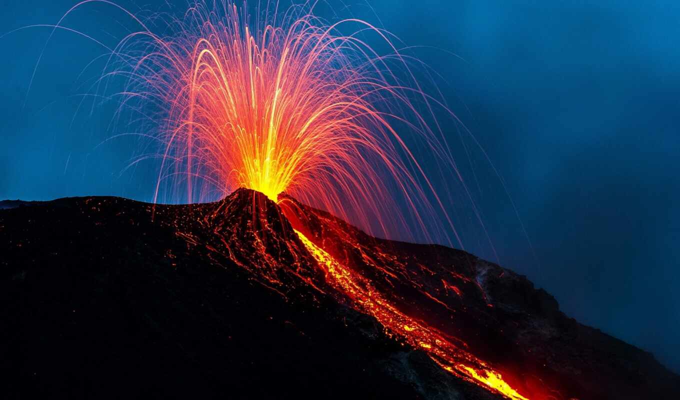 вулкан, извержение