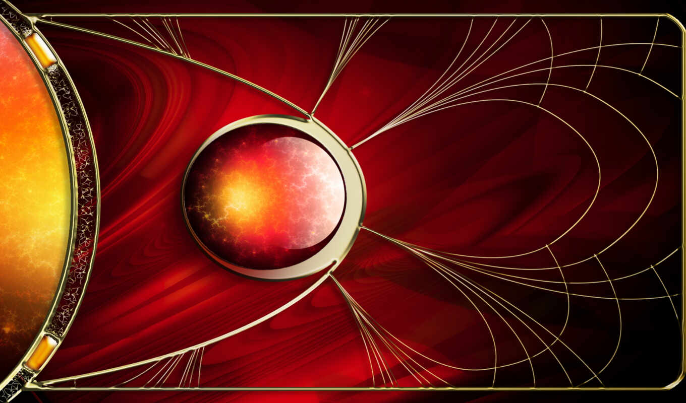 desktop, picture, graphics, abstract, red, flame, fractales, fractal, less, figured, ball, inside