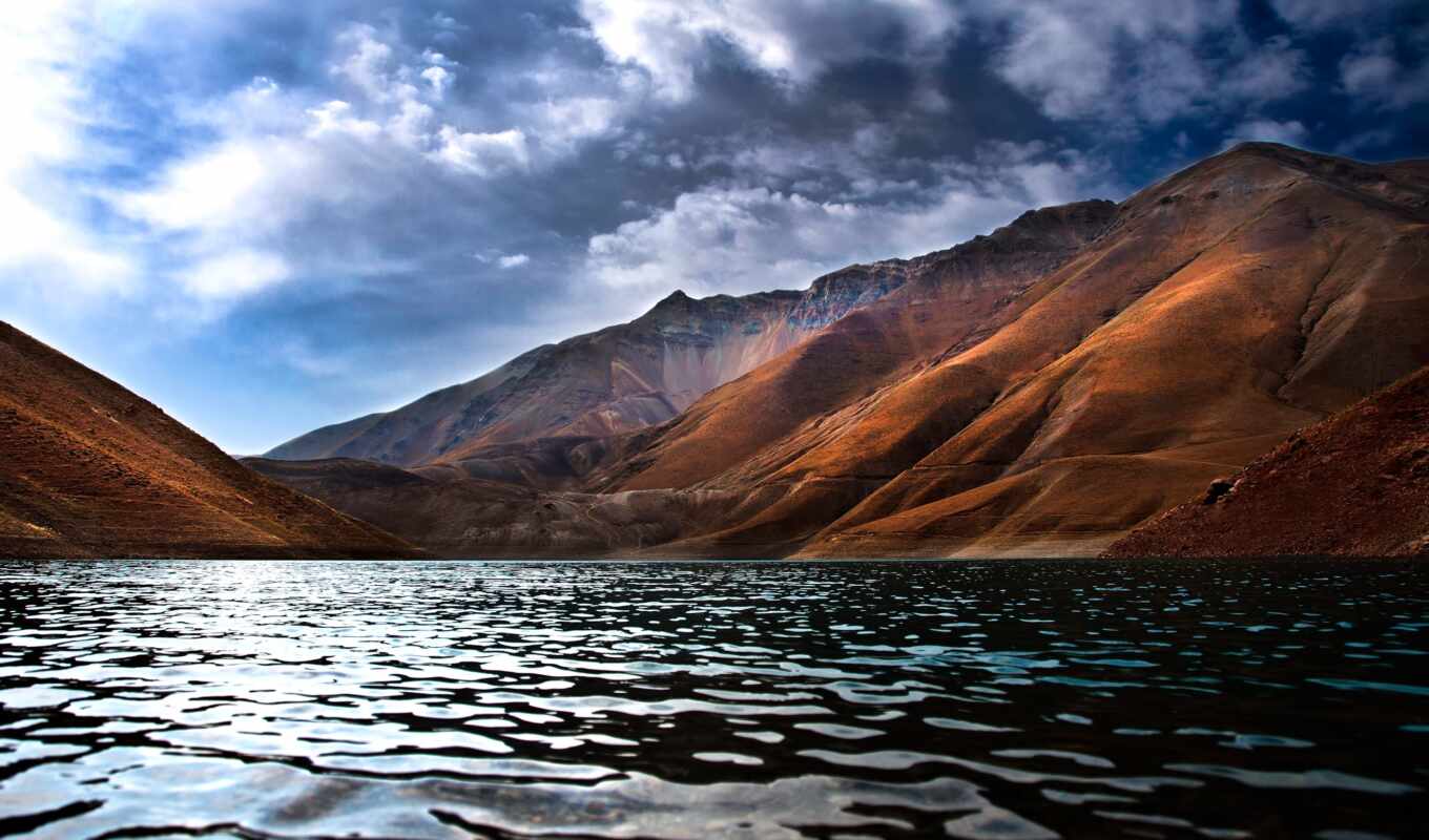 озеро, небо, пейзажи -, landscape, красивый, trees, горы, iranian