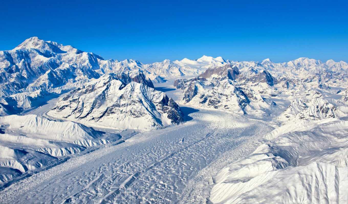 sky, snow, mountain, himala, glacier, nepal, mass, mountains, slopes, summit