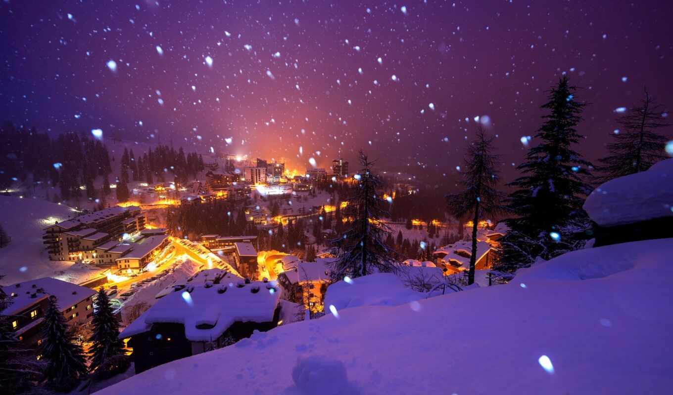 snow, winter, italian