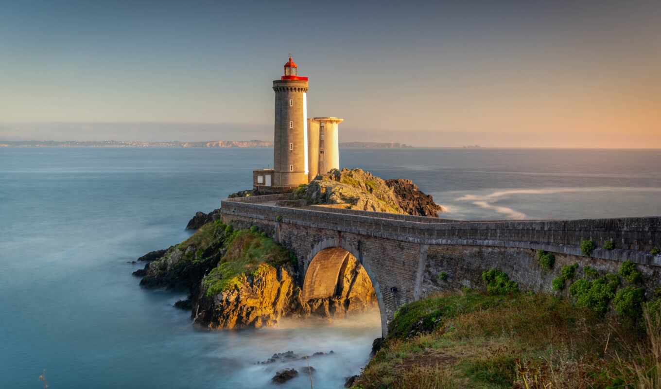 France, sea, lighthouse, petit, headlight