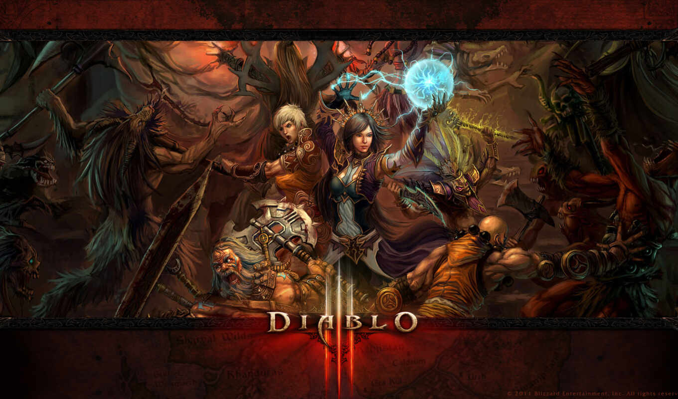 picture, picture, game, iii, diablo, with the button, mice, battle, blizzard, battles, scene, heroes, living