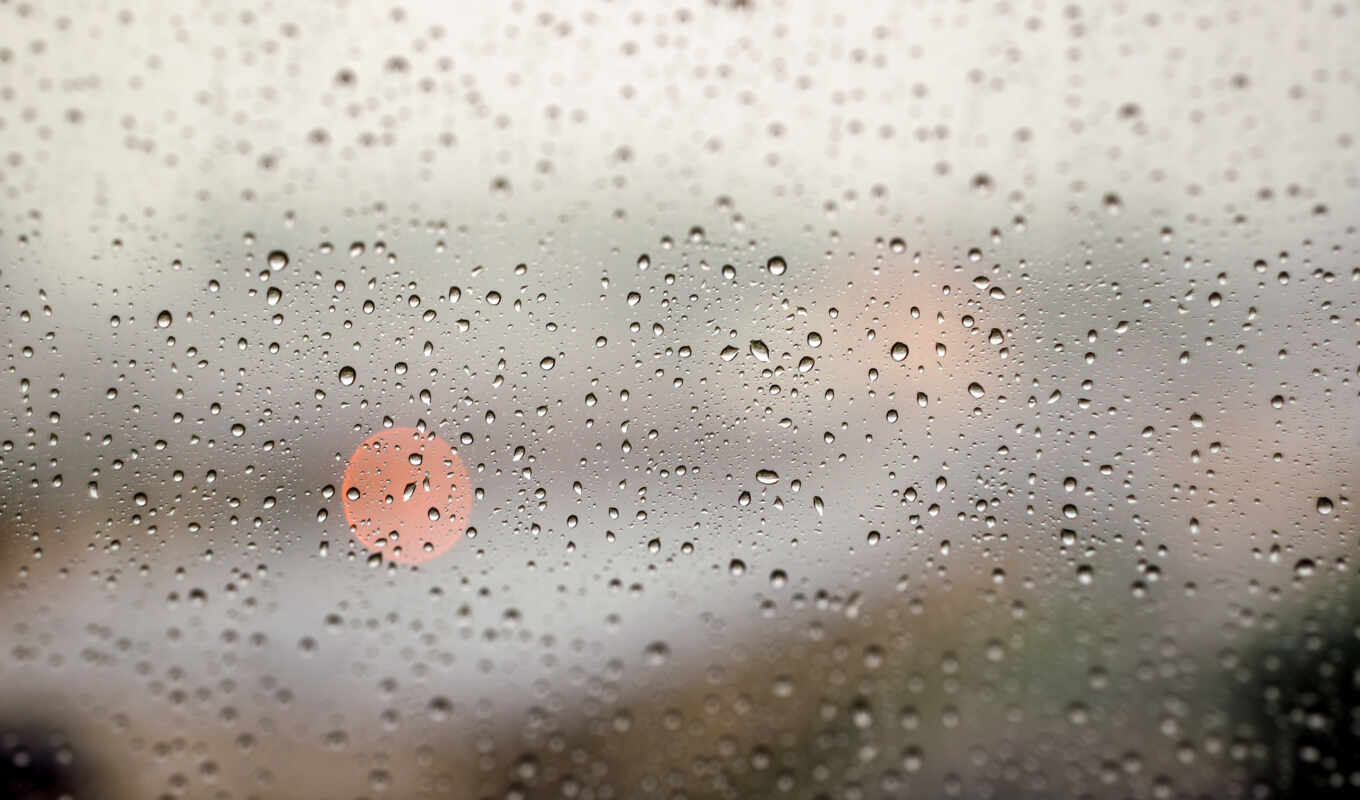 okno, glass, drops, rain