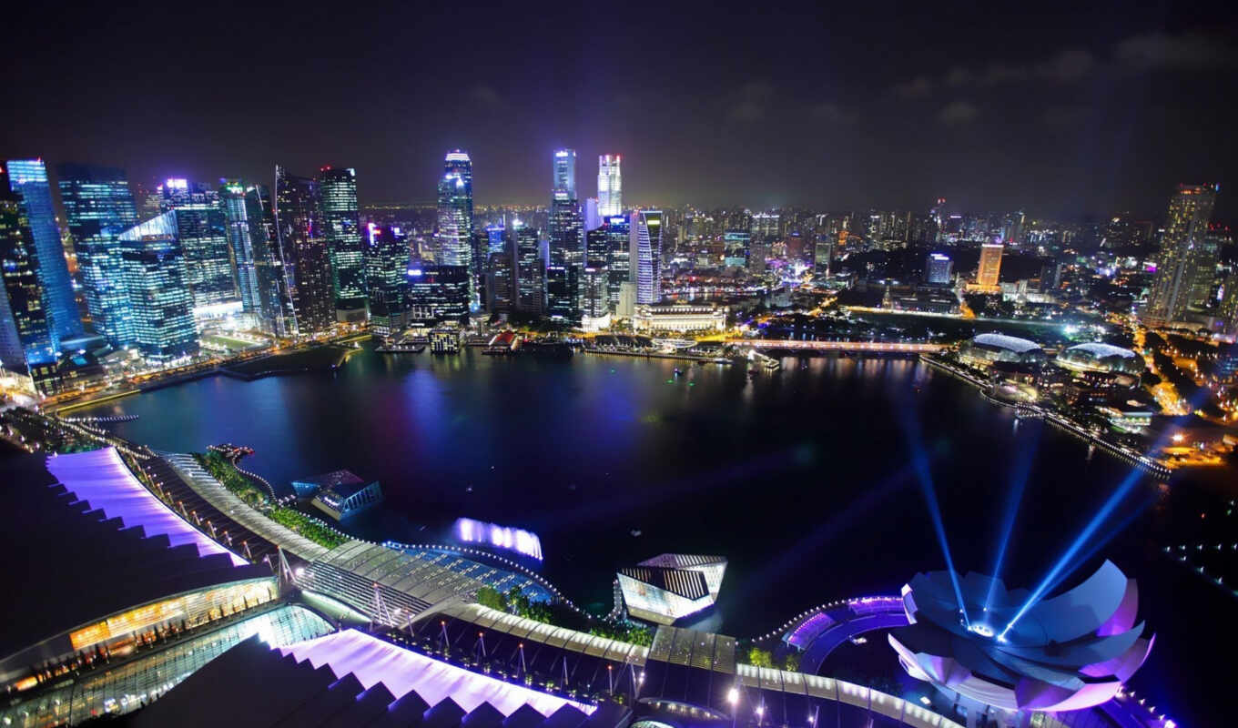 city, screensavers, bay, singapore, sands, marina