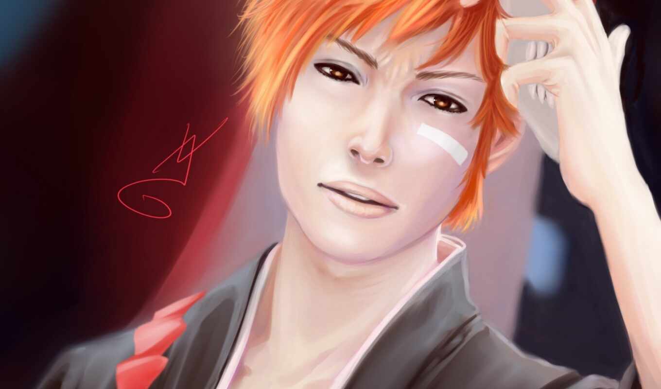 art, ичиго, bleach, kurosaki, маска