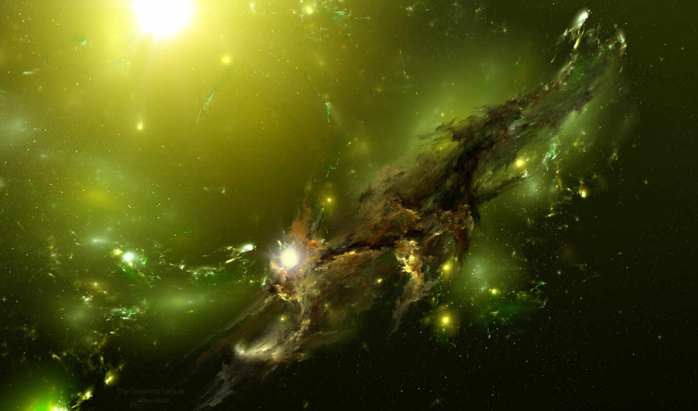 зелёный, зелёная, nebula, cosmos, оптом