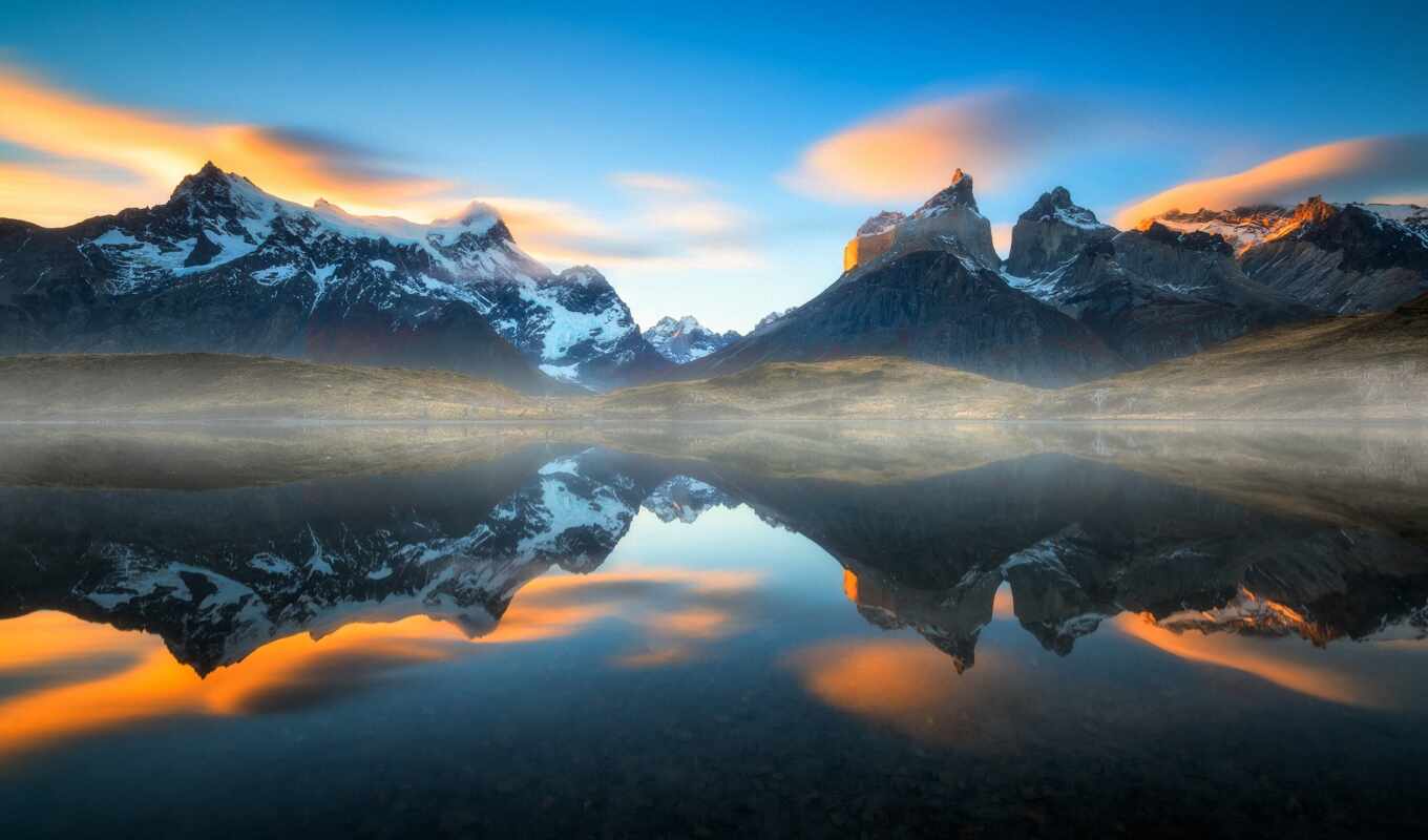 озеро, desktop, america, mountains, chile, south