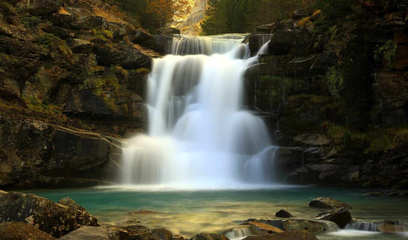 river, waterfall, kashmir