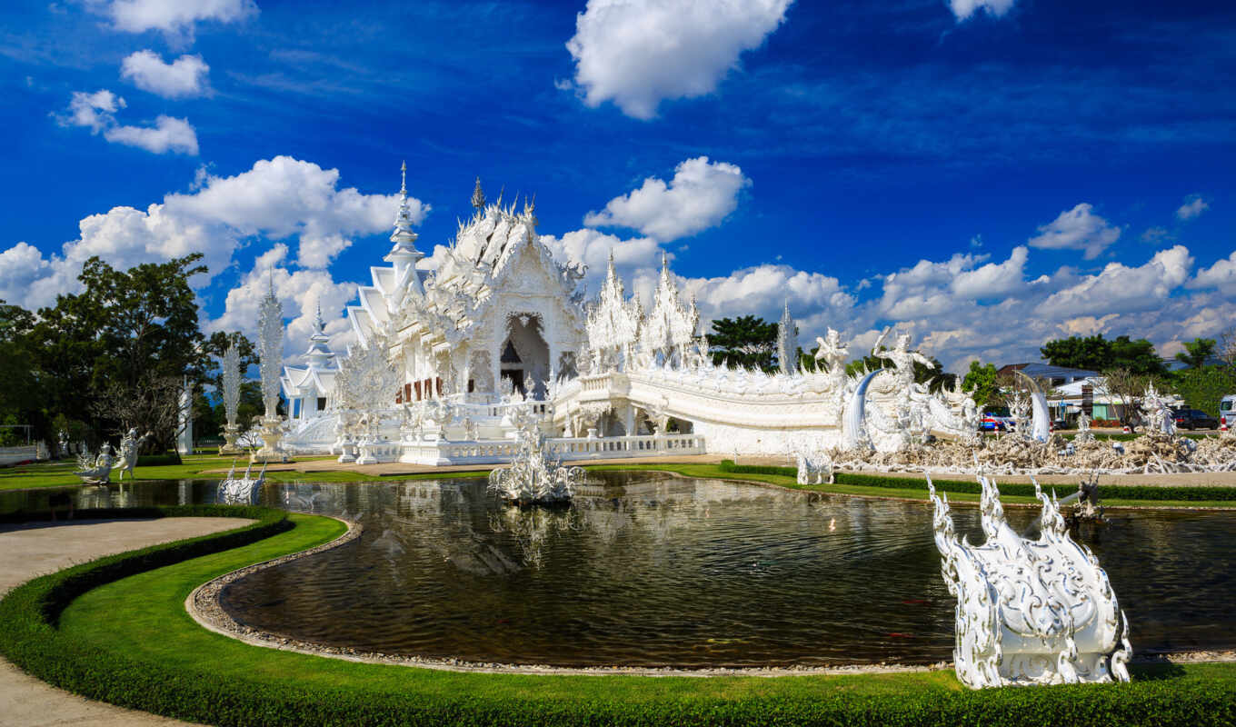 небо, bangkok, храм, таиланд, wat, dimension