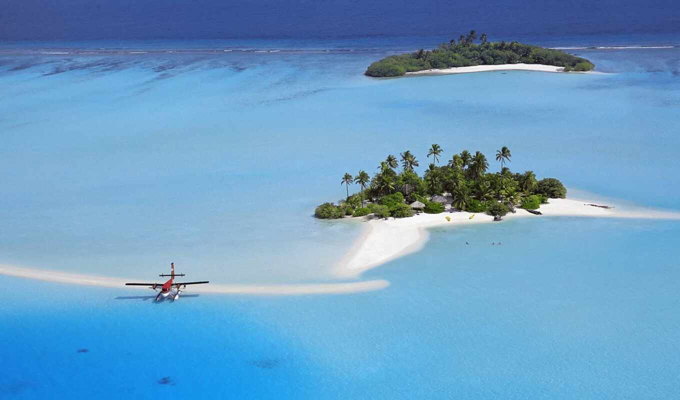 остров, maldives, фрегат, funart