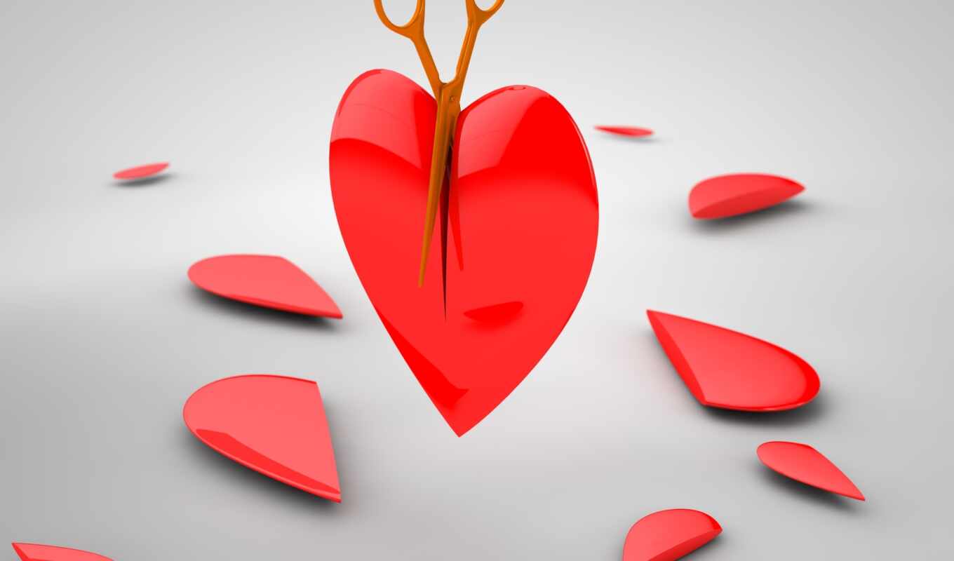 heart, valentine, cut, holy, scissors