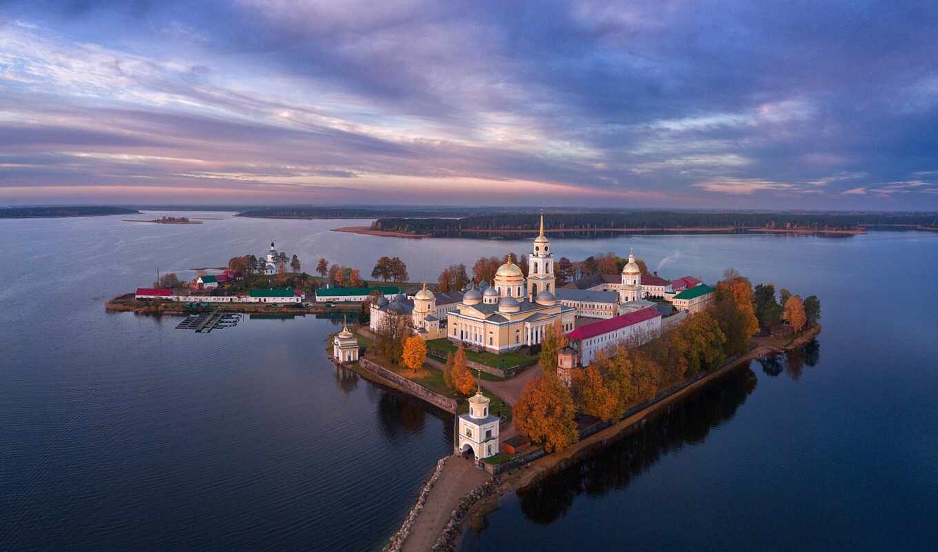 lake, square, island, desert, the monastery, thread, excursion, tverskoy, blessed, stolobenskii, stolobnyi