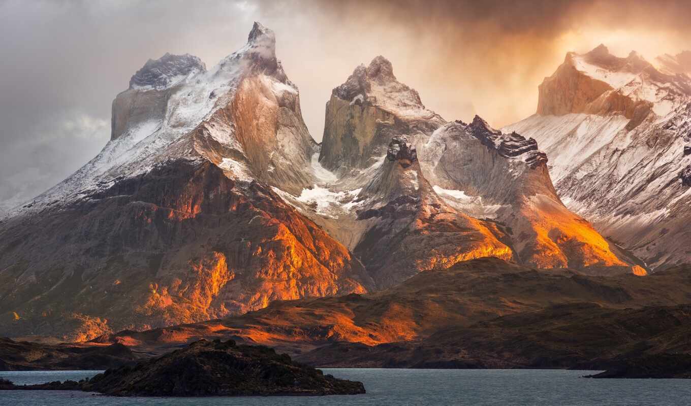 mountain, of, park, paine, patagonia, national, torre