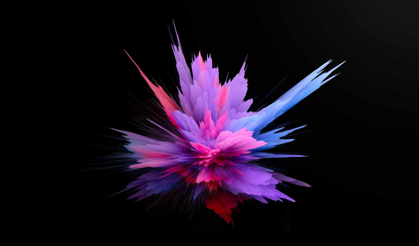 black, colorful, abstract, explosion, burst