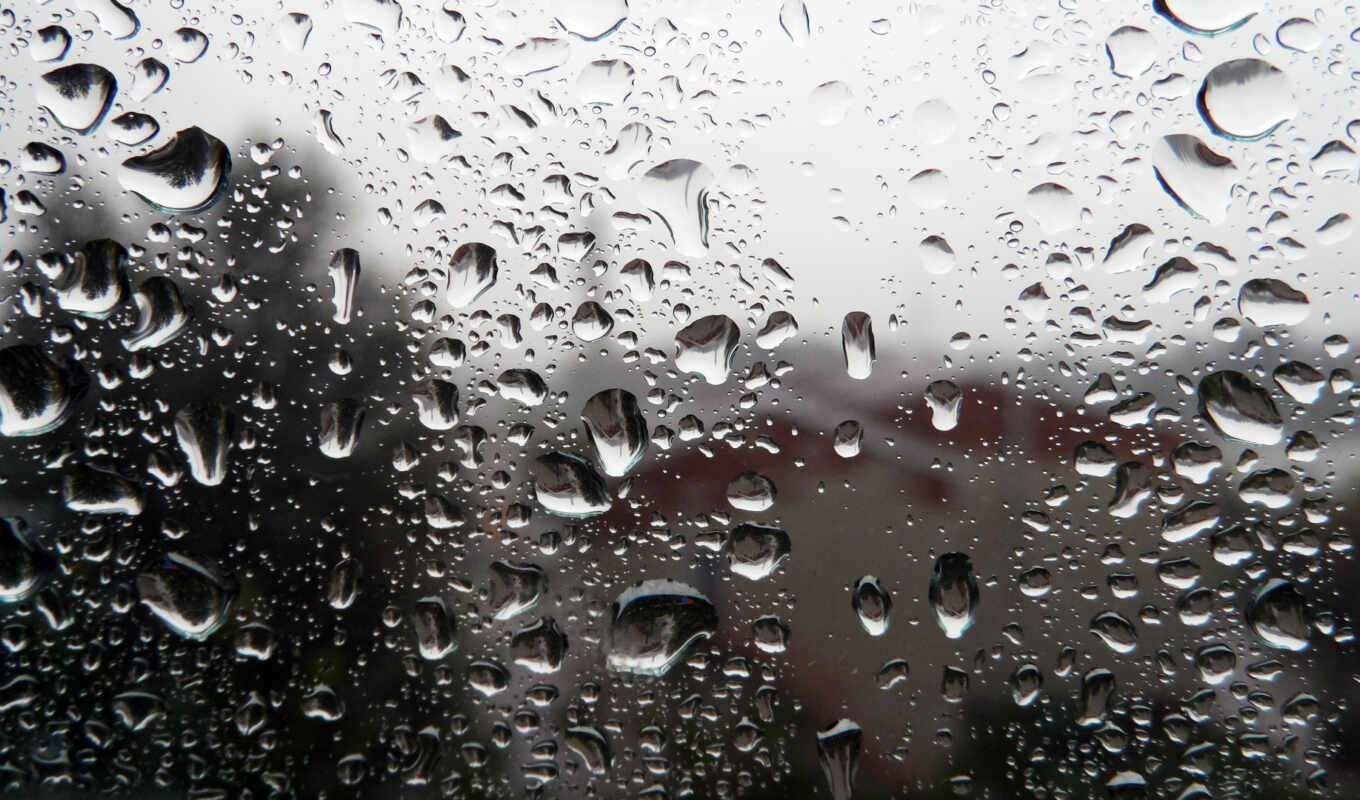 glass, капли, дождь