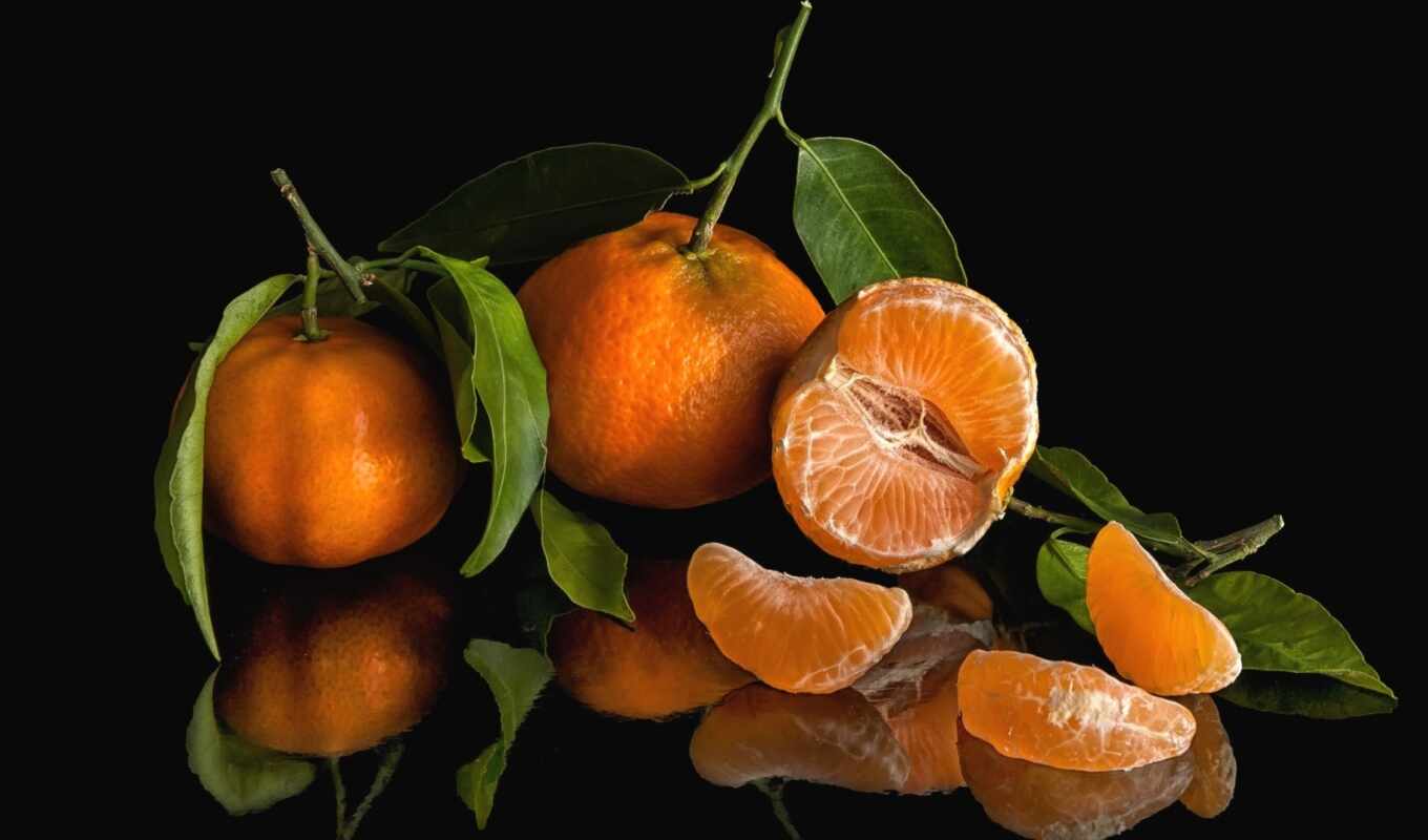 лист, долька, tangerine