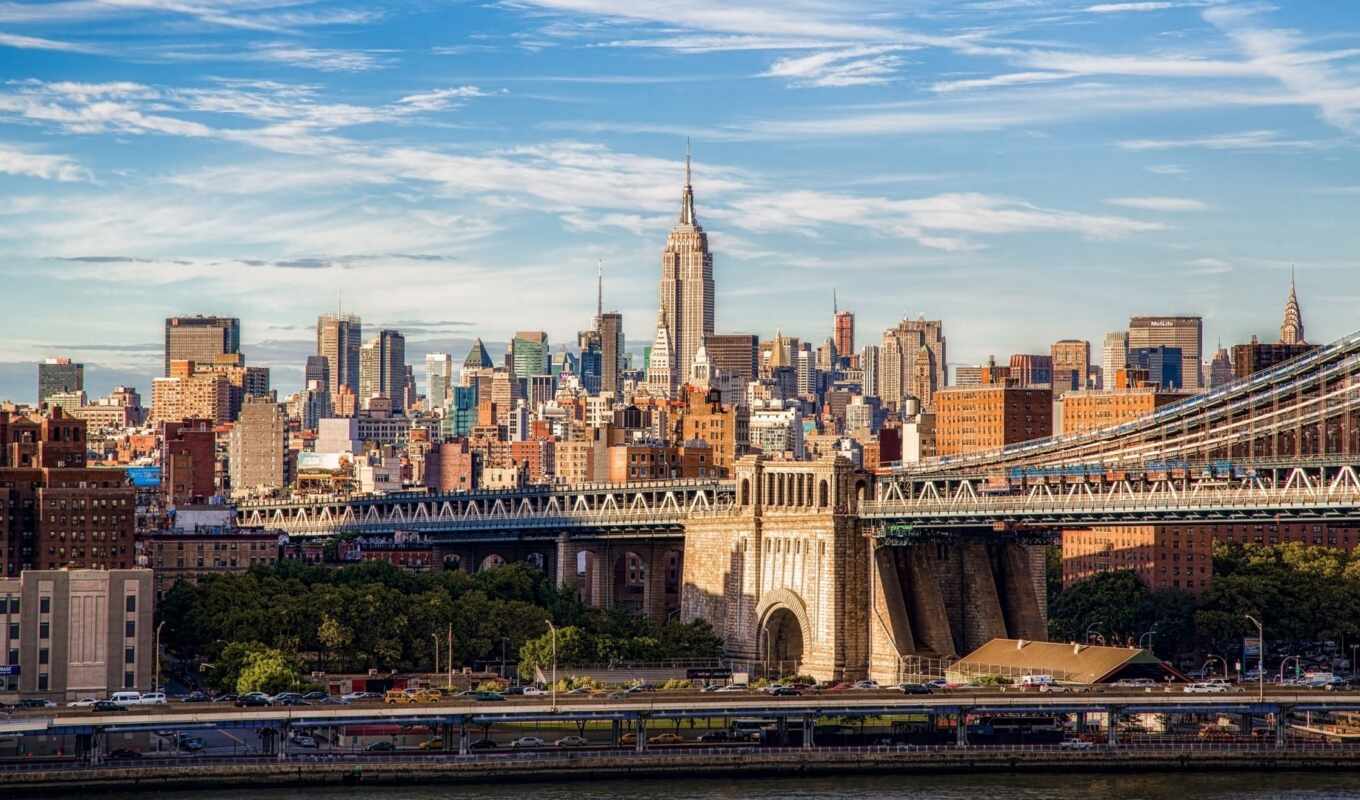 new, мост, бруклин, york