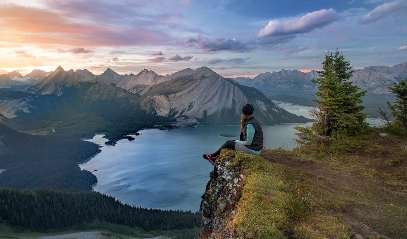 озеро, природа, гора, канада, альберта, travel, banff, скалы, hike, kananaskis