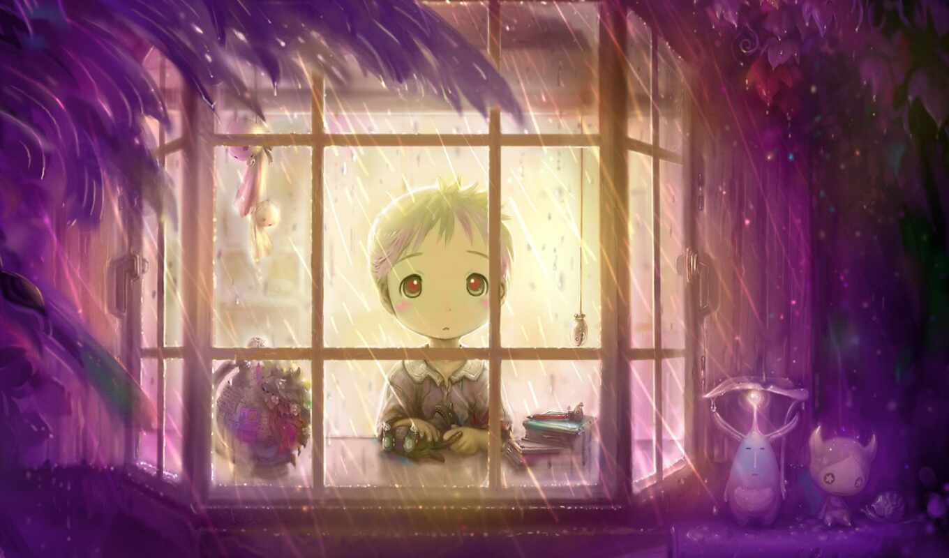 rain, window