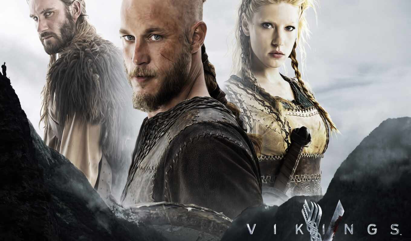 серия, тв, сниматься, плакат, viking, historical, драма, serial