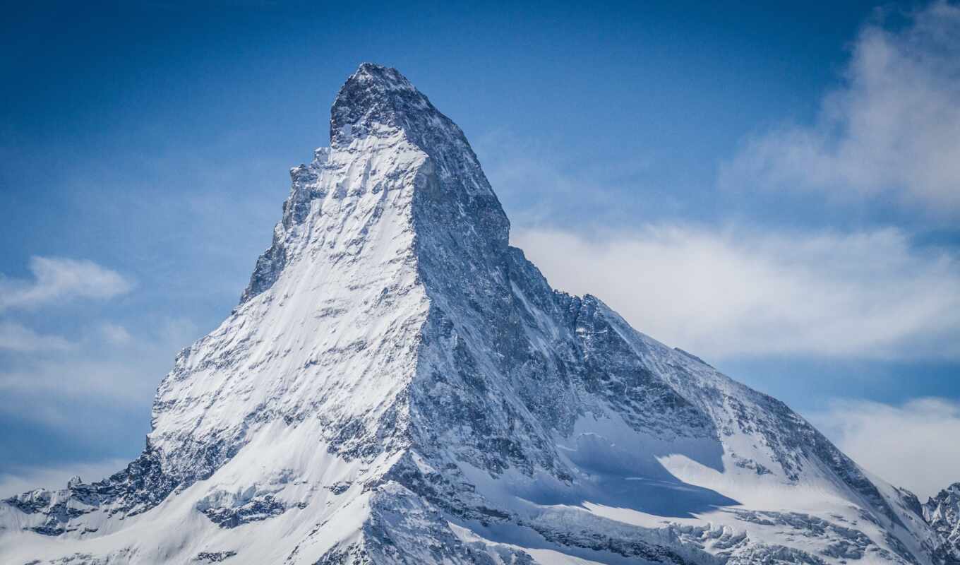 картинка, снег, гора, rock, швейцария, альпы, маттерхорн, pennine