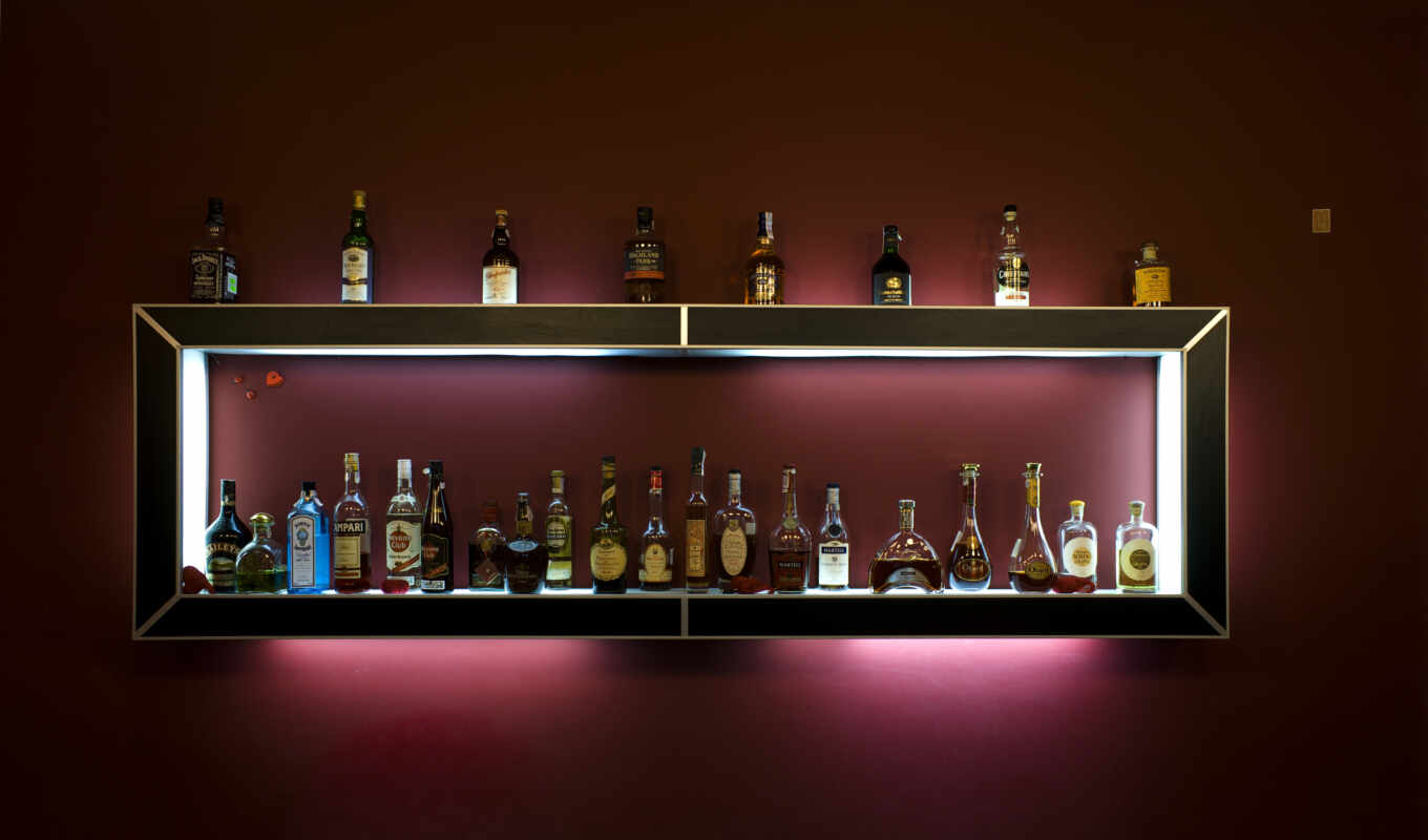 wall, alcohol, illumination, bar
