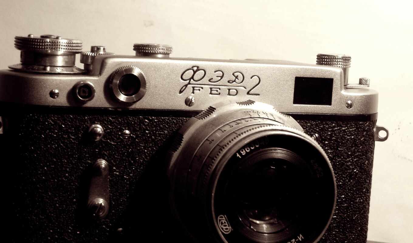fed, photo camera, lens, old, rority