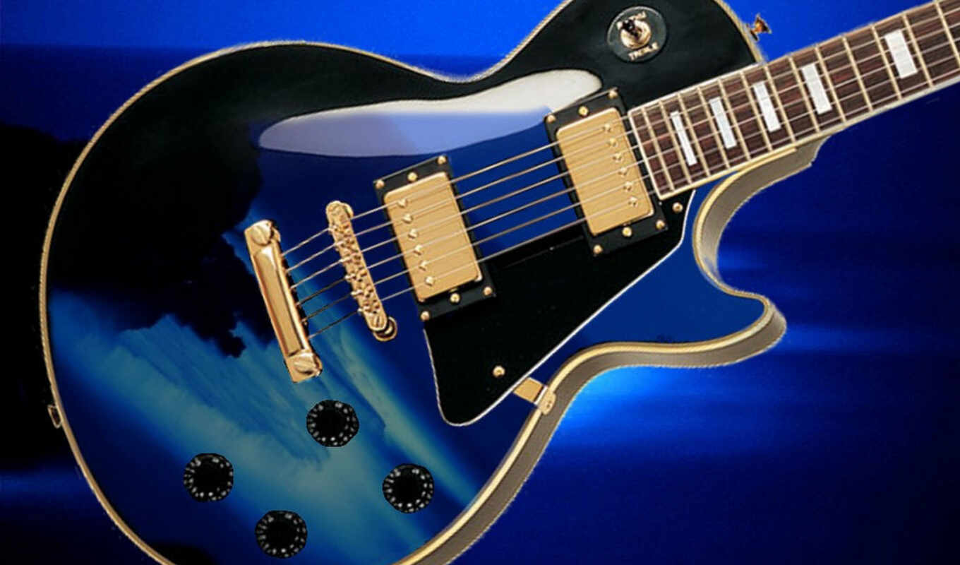 desktop, blue, guitar, hybridson, guitars