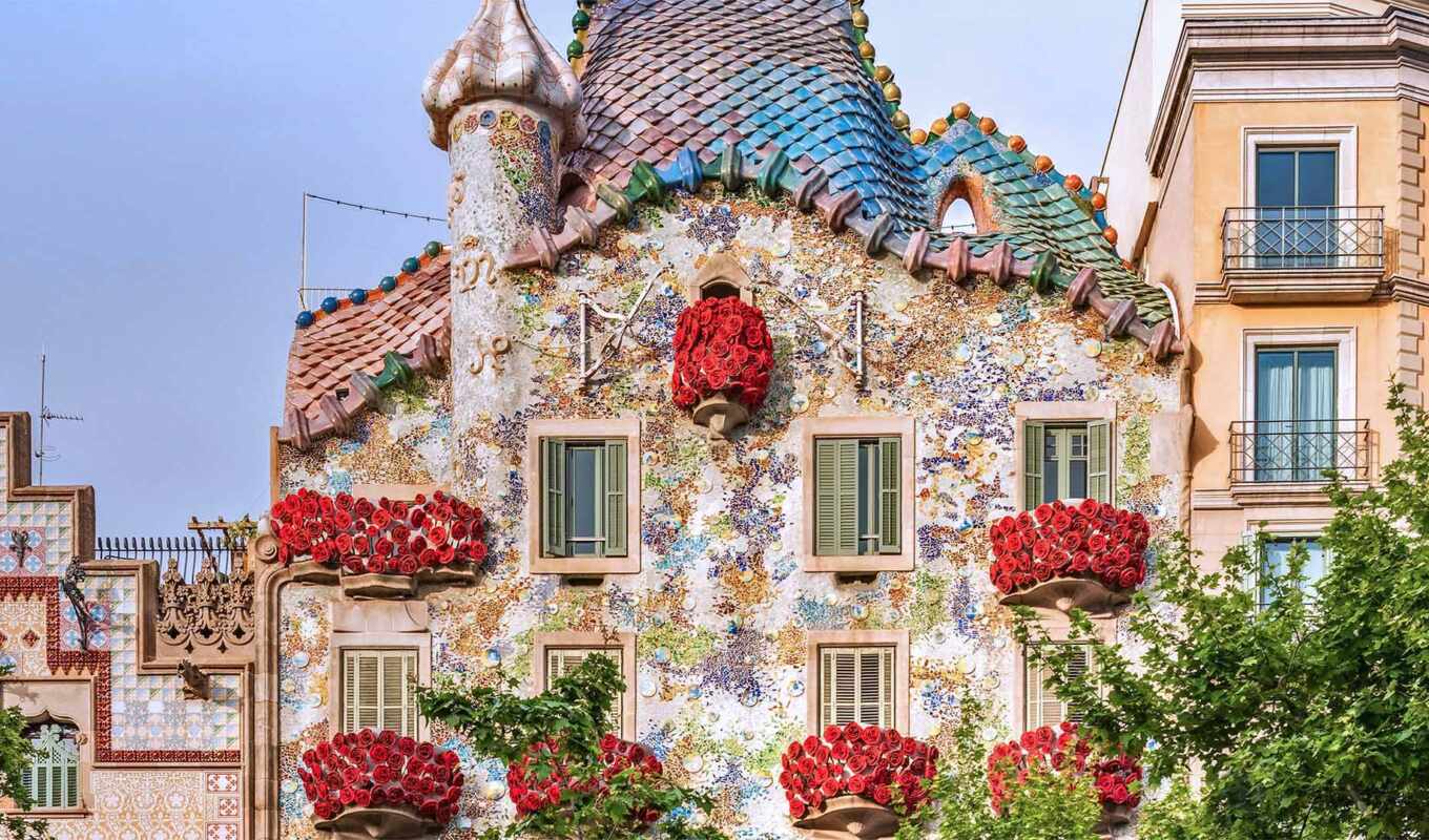 barcelona, Spain, house, batllo