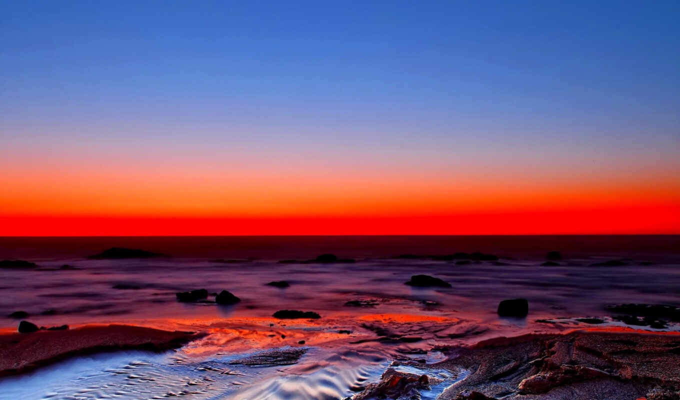 fone, sunset, sky, sea, coast, twilight, different, sunset, rocky, blue