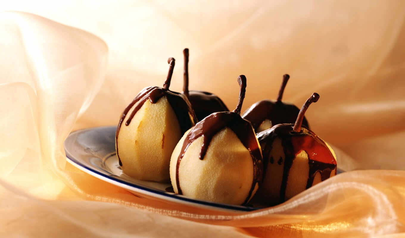 meal, large format, macro, screensavers, chocolate, different, pears, fruits, chocolate