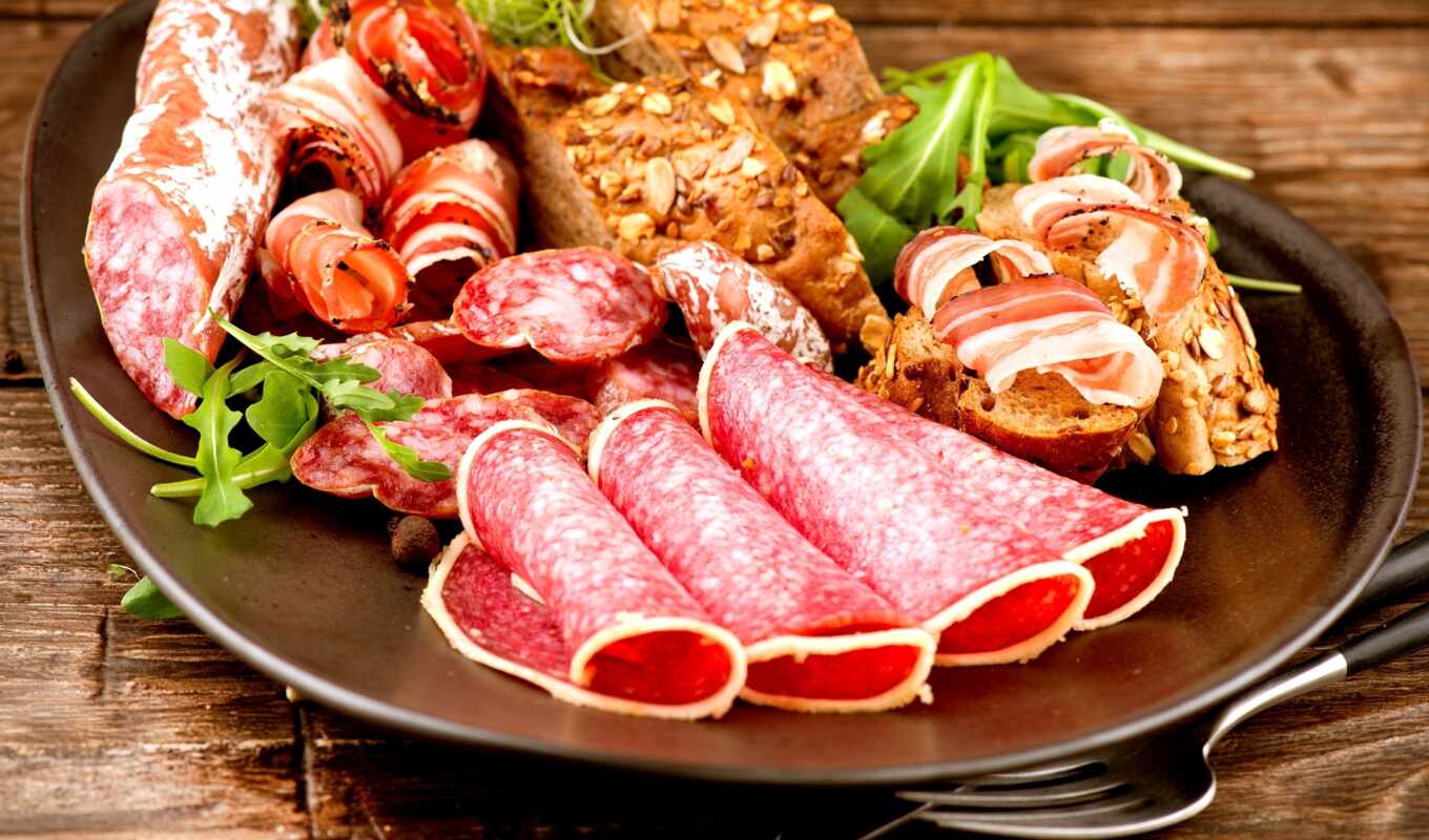 table, meat, beautiful, vegetable, decoration, thread, party, sausage, myasnoi, syrnyi