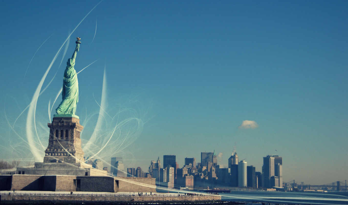 new, свободы, статуя, нью, york, liberty