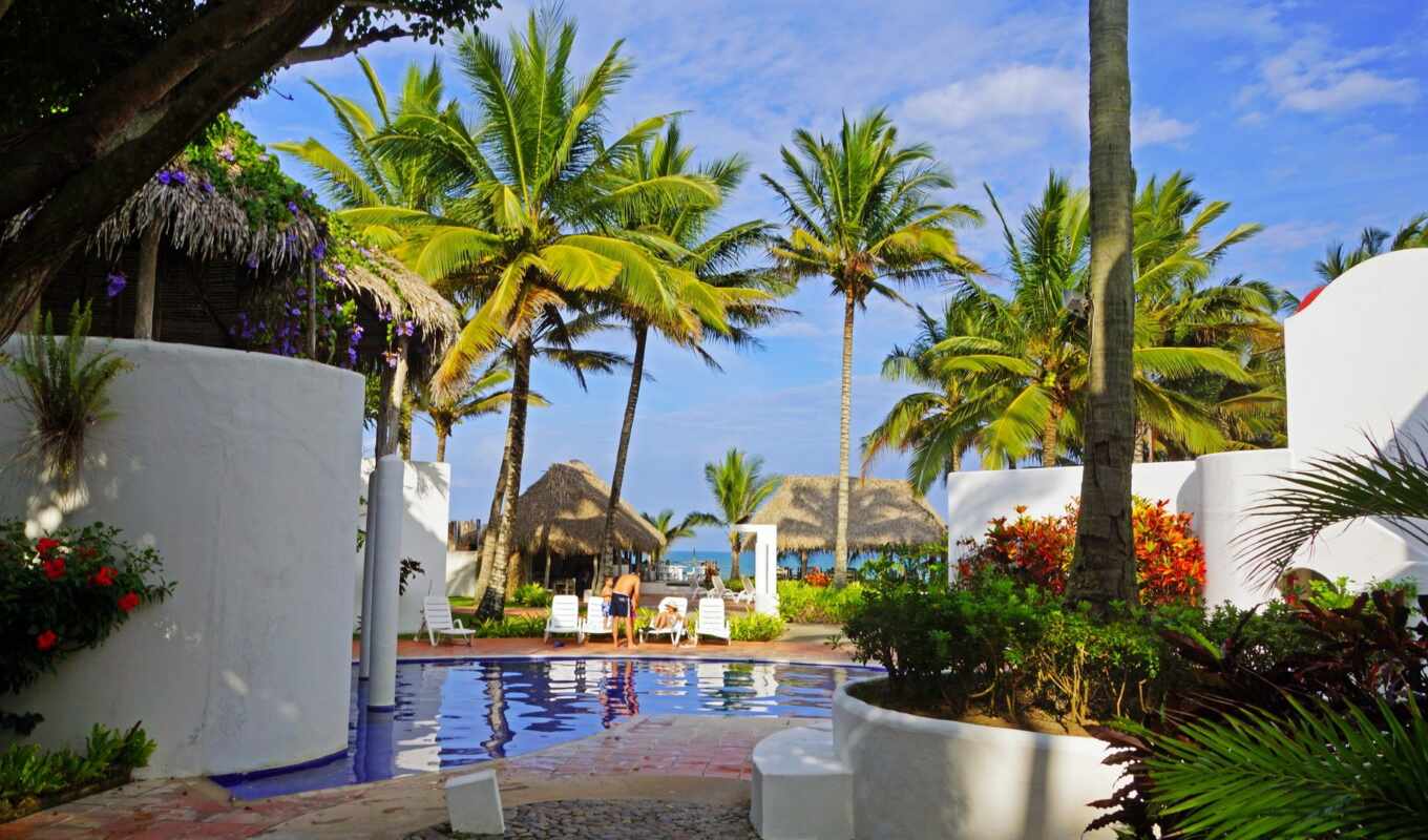 фото, resort, место, красивый, palm, мексиканский, veracruz, города бесплатные